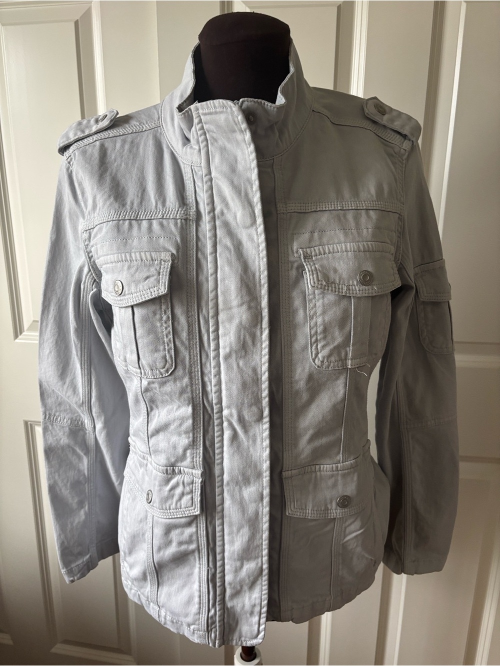 Kensie Women’s Light Gray Jean Jacket
